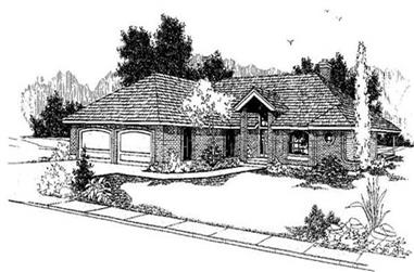 3-Bedroom, 1459 Sq Ft Contemporary House Plan - 145-1530 - Front Exterior