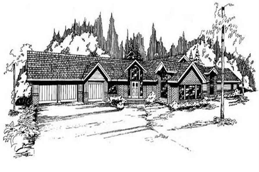 4-Bedroom, 2798 Sq Ft Contemporary House Plan - 145-1531 - Front Exterior