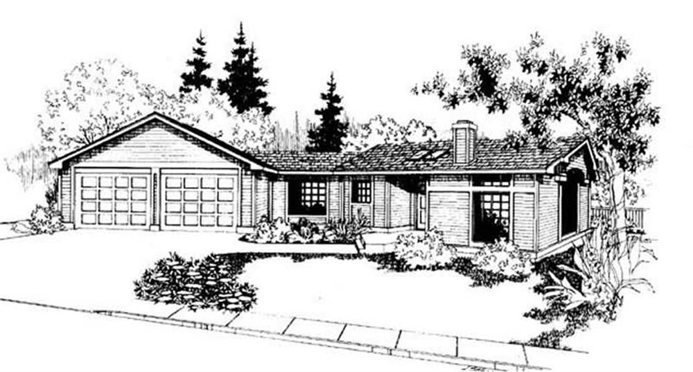 Front view of Contemporary home (ThePlanCollection: House Plan #145-1533)