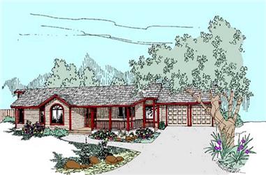 3-Bedroom, 2821 Sq Ft Ranch House Plan - 145-1535 - Front Exterior