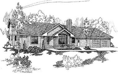 3-Bedroom, 2187 Sq Ft Ranch House Plan - 145-1538 - Front Exterior
