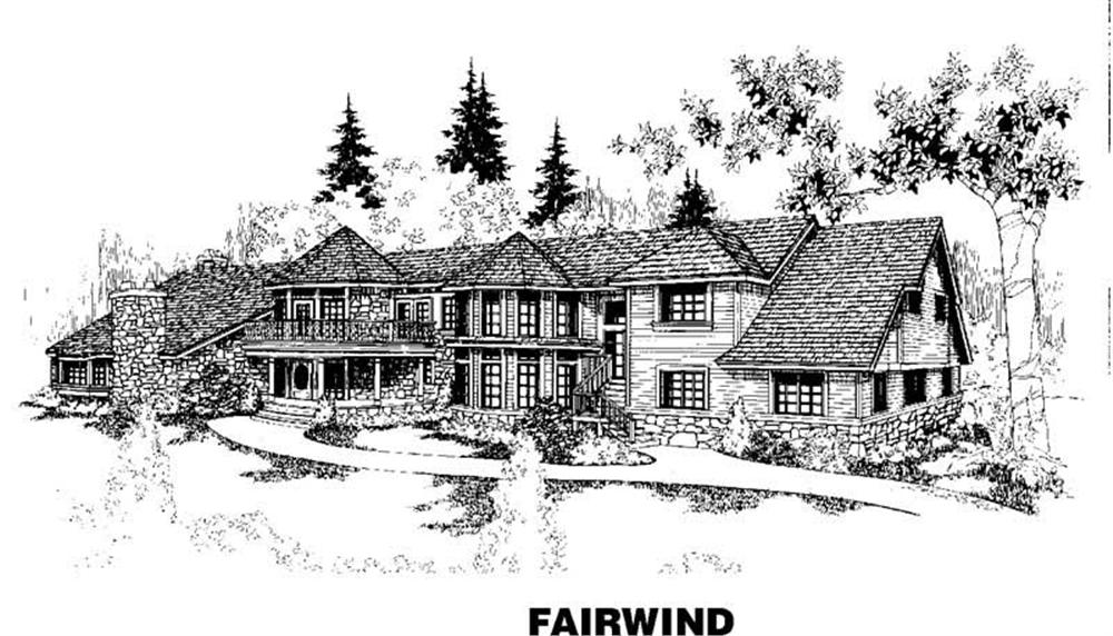 Front view of Craftsman home (ThePlanCollection: House Plan #145-1544)