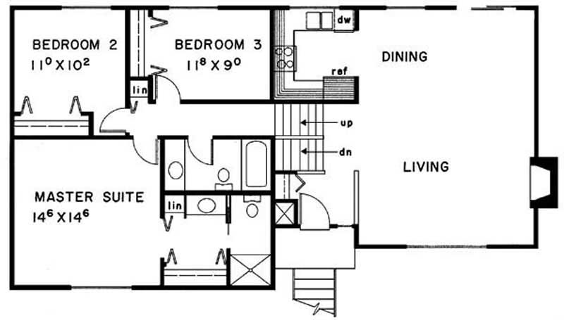 Contemporary Split  Level  House  Plans  Home  Design  LMK 200 06