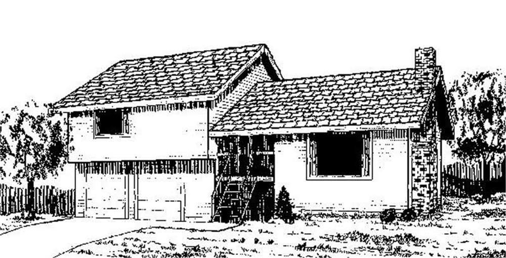 Front view of Contemporary home (ThePlanCollection: House Plan #145-1559)