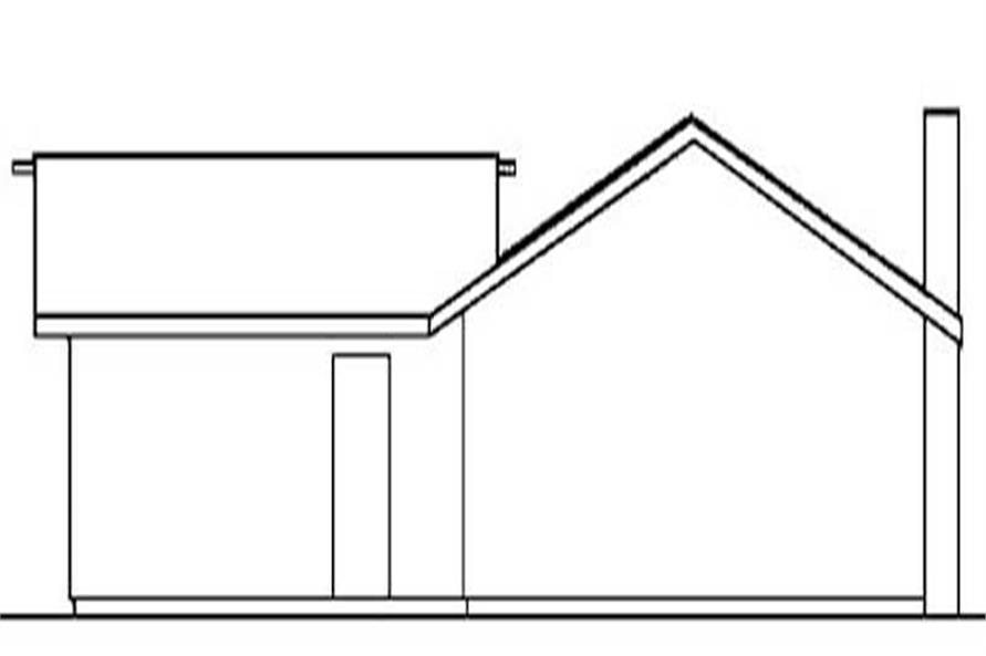 Home Plan Rear Elevation of this 4-Bedroom,1248 Sq Ft Plan -145-1560