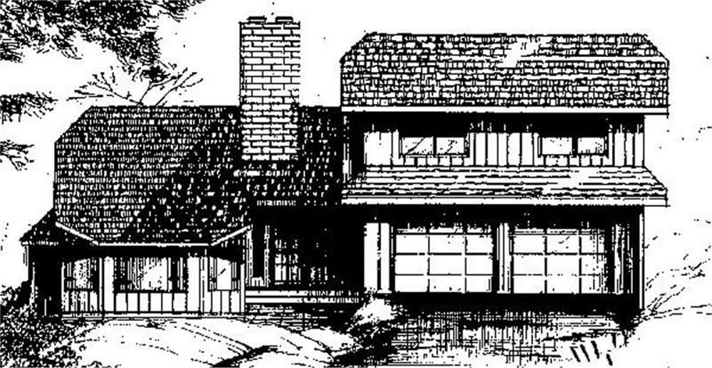 Front view of Traditional home (ThePlanCollection: House Plan #145-1562)