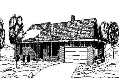 2-Bedroom, 1508 Sq Ft Ranch House Plan - 145-1572 - Front Exterior