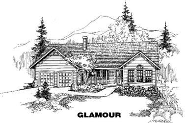 4-Bedroom, 2045 Sq Ft Country House Plan - 145-1590 - Front Exterior