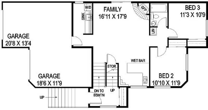 Floor Plan Garage of Contemporary Plan #145-1592
