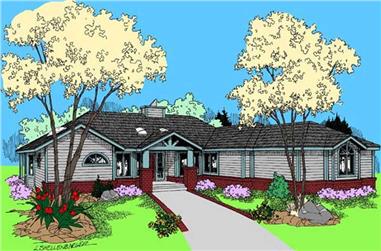 3-Bedroom, 2055 Sq Ft Luxury House Plan - 145-1603 - Front Exterior