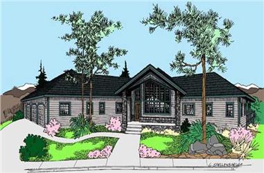 3-Bedroom, 2648 Sq Ft Contemporary House Plan - 145-1604 - Front Exterior