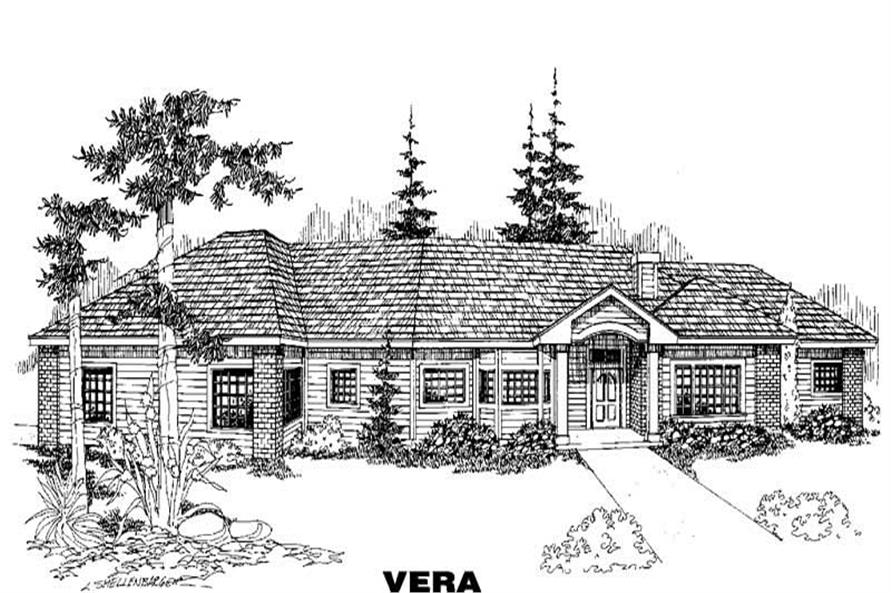 Ranch home (ThePlanCollection: Plan #145-1612)