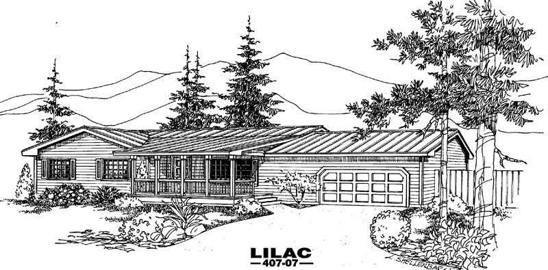 Front view of Country home (ThePlanCollection: House Plan #145-1623)