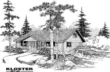 3-Bedroom, 1778 Sq Ft Country House Plan - 145-1635 - Front Exterior