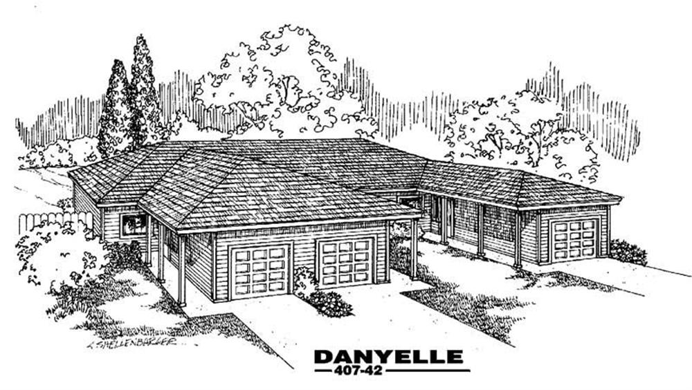 Front view of Duplex/Multi-Unit home (ThePlanCollection: House Plan #145-1637)