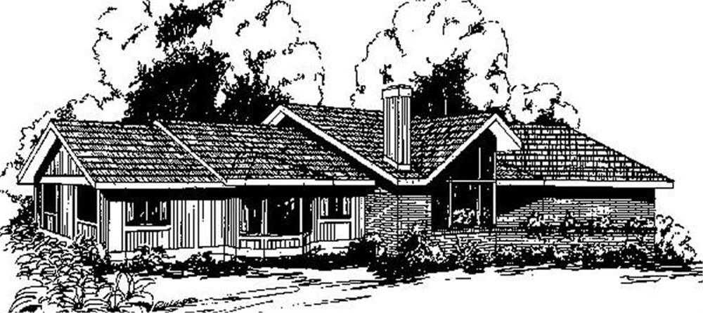 Front view of Contemporary home (ThePlanCollection: House Plan #145-1646)