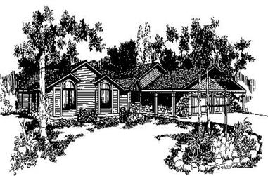 3-Bedroom, 2716 Sq Ft Ranch House Plan - 145-1653 - Front Exterior