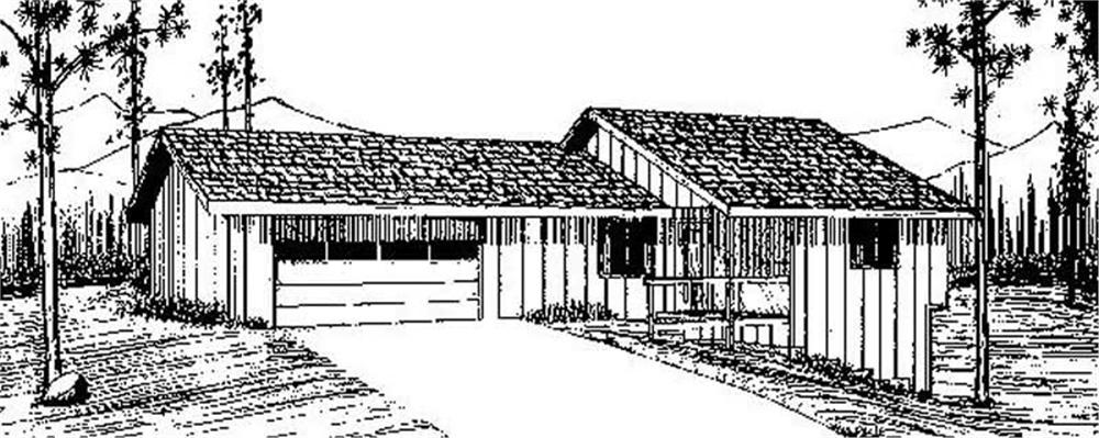 Front view of Contemporary home (ThePlanCollection: House Plan #145-1669)