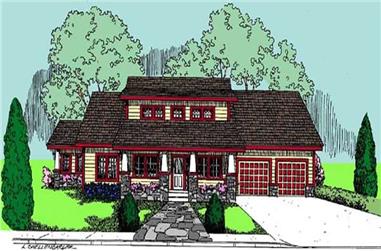 3-Bedroom, 1776 Sq Ft Country House Plan - 145-1674 - Front Exterior