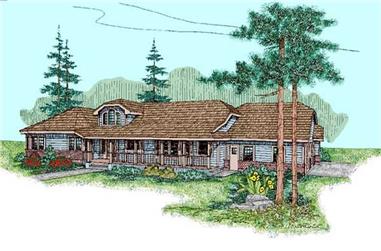 3-Bedroom, 2840 Sq Ft Country House Plan - 145-1675 - Front Exterior