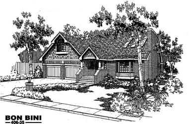 3-Bedroom, 1650 Sq Ft Contemporary House Plan - 145-1676 - Front Exterior