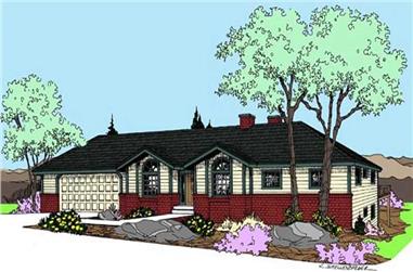 4-Bedroom, 3761 Sq Ft Contemporary House Plan - 145-1695 - Front Exterior