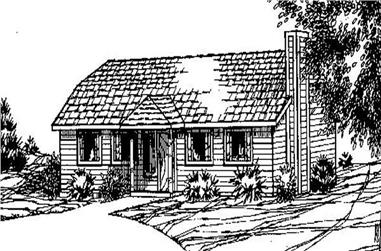 3-Bedroom, 1040 Sq Ft Ranch House Plan - 145-1697 - Front Exterior