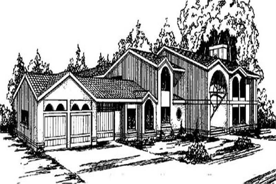 5-Bedroom, 5070 Sq Ft In-Law Suite House Plan - 145-1702 - Front Exterior