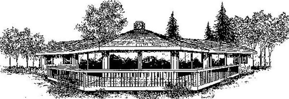 Front view of Contemporary home (ThePlanCollection: House Plan #145-1704)