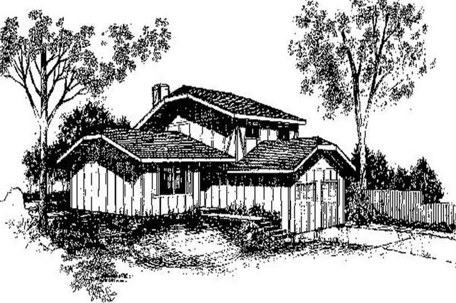 Front view of Small House Plans home (ThePlanCollection: House Plan #145-1708)