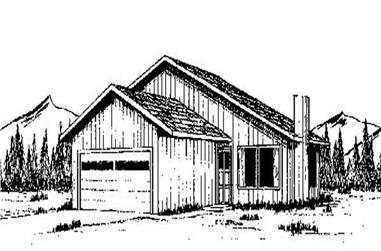 3-Bedroom, 1248 Sq Ft Ranch House Plan - 145-1713 - Front Exterior