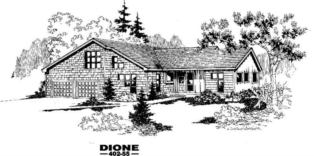 Front view of Traditional home (ThePlanCollection: House Plan #145-1717)
