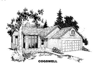 3-Bedroom, 1133 Sq Ft Ranch House Plan - 145-1733 - Front Exterior