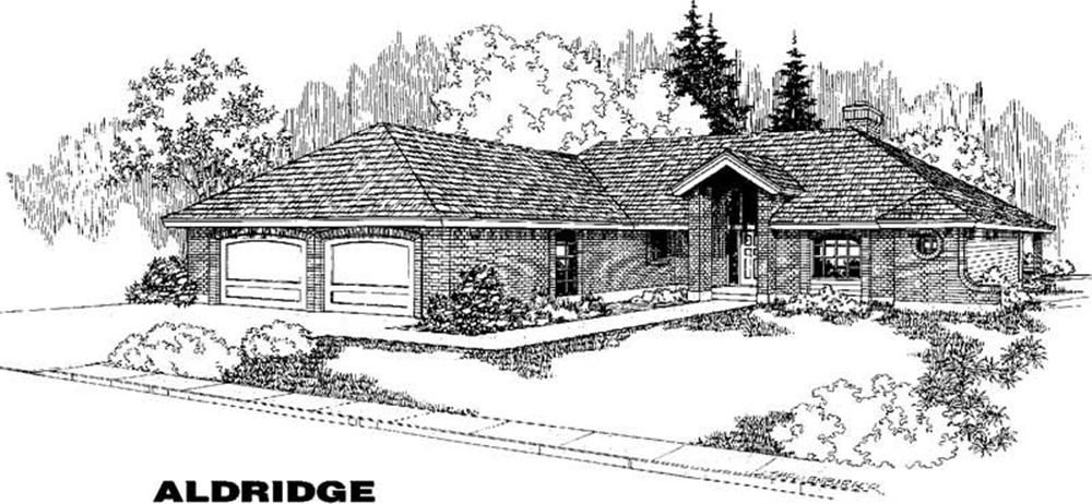 Front view of Contemporary home (ThePlanCollection: House Plan #145-1739)