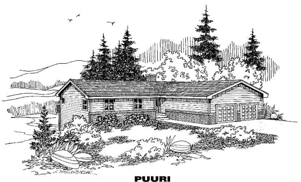 Front view of Luxury home (ThePlanCollection: House Plan #145-1751)
