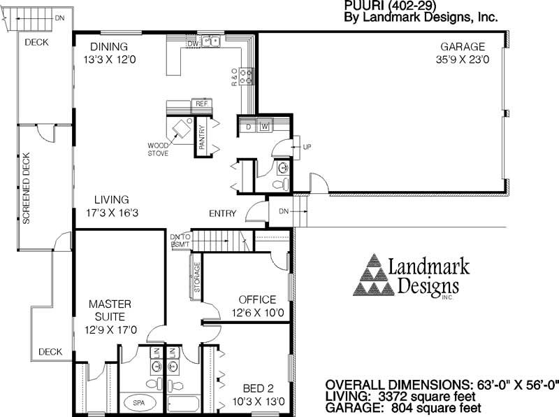 Floor Plan First Story of Luxury Plan #145-1751
