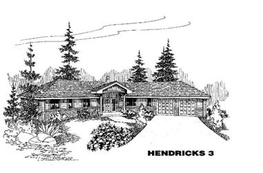 2-Bedroom, 1508 Sq Ft Ranch House Plan - 145-1753 - Front Exterior