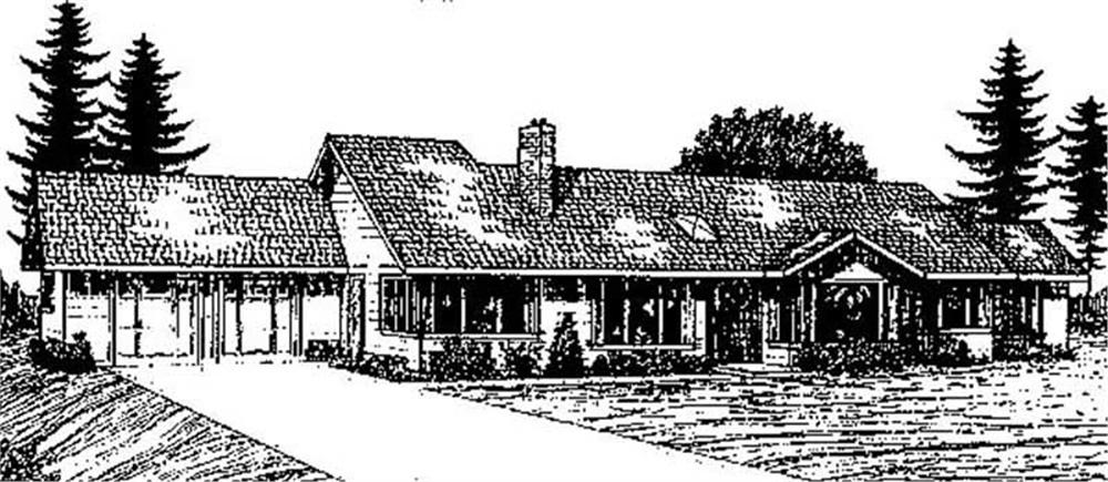Front view of Contemporary home (ThePlanCollection: House Plan #145-1767)