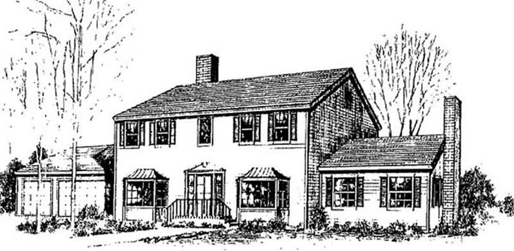 Front view of Traditional home (ThePlanCollection: House Plan #145-1769)