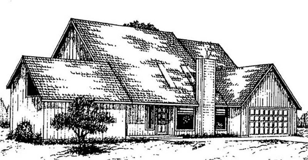 Front view of Traditional home (ThePlanCollection: House Plan #145-1771)
