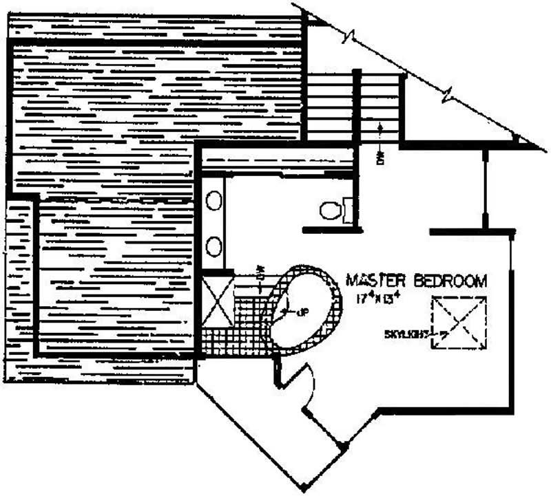 Floor Plan Second Story of Contemporary Plan #145-1772
