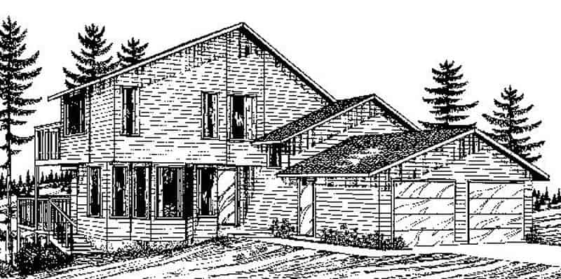 Home Plan Front Elevation of this 3-Bedroom,1702 Sq Ft Plan -145-1772