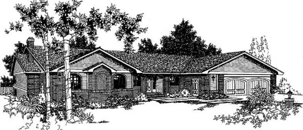 Front view of Contemporary home (ThePlanCollection: House Plan #145-1776)