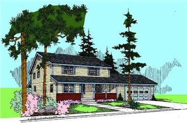 4-Bedroom, 2096 Sq Ft Contemporary House Plan - 145-1778 - Front Exterior