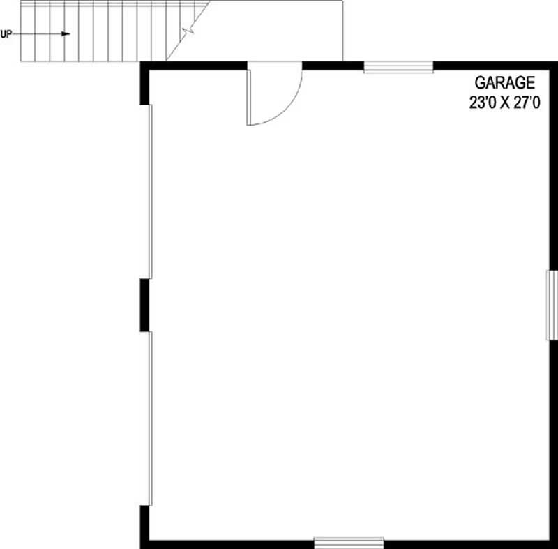 Floor Plan Garage of Garage Plan #145-1784