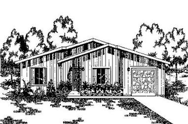 3-Bedroom, 1056 Sq Ft Small House Plans House Plan - 145-1786 - Front Exterior