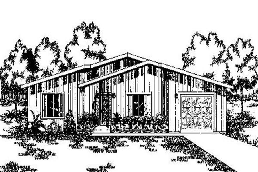 3-Bedroom, 1056 Sq Ft Small House Plans House Plan - 145-1786 - Front Exterior