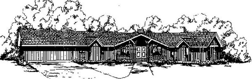 Front view of Contemporary home (ThePlanCollection: House Plan #145-1793)