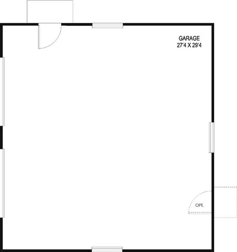 Floor Plan Garage of Garage Plan #145-1798