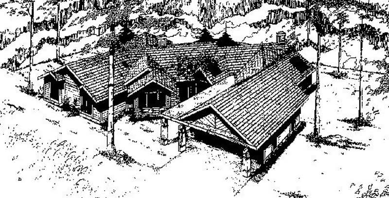 Front view of Contemporary home (ThePlanCollection: House Plan #145-1814)